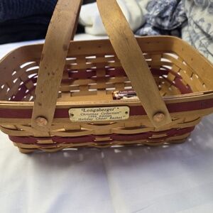 Longaberger Christmas Collection Basket in Red and Brown